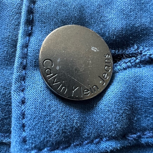 Calvin Klein Turquoise Stretch Jean size 16 - Picture 4 of 7